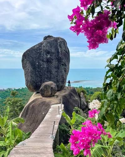 Overlap Stone – különleges szikla és panoráma Koh Samui felett